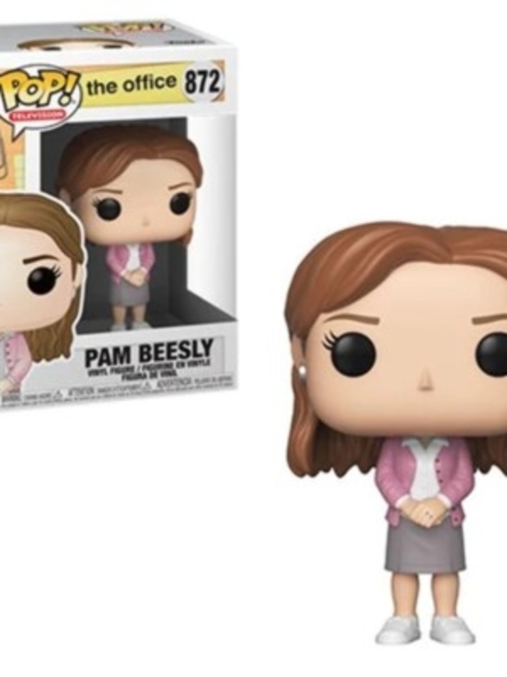 Funko Pam Beesly Vinyl Figure - Pink Cardigan, Gray Skirt